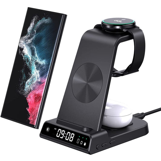 3-in-1 Wireless Charger for Samsung - Galaxy S24/S23/S22/S21/Z Flip/Z Fold, Galaxy Watch 6/5/4/3, Galaxy Buds 2/Pro