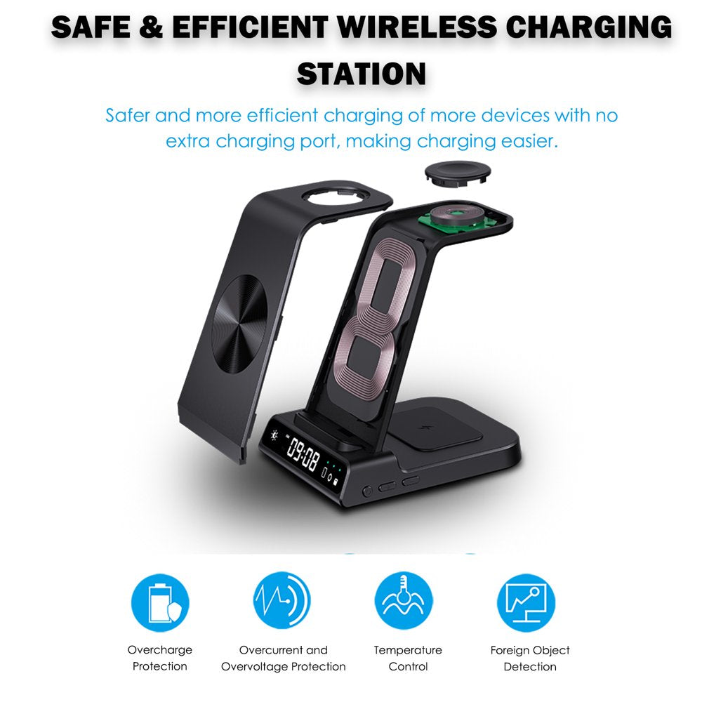 3-in-1 Wireless Charger for Samsung - Galaxy S24/S23/S22/S21/Z Flip/Z Fold, Galaxy Watch 6/5/4/3, Galaxy Buds 2/Pro